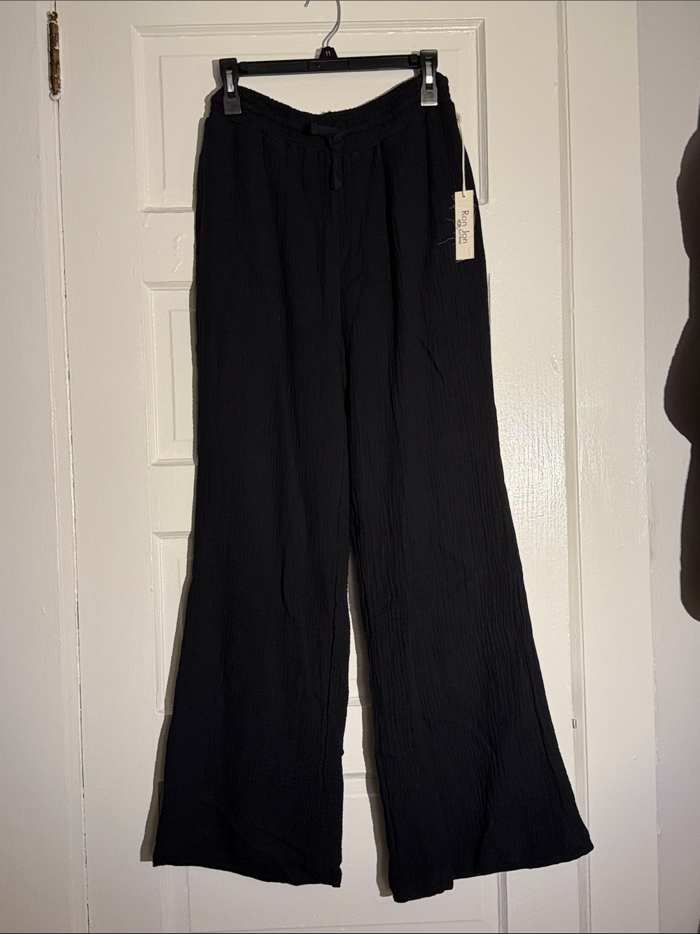 NWT Ron Jon Women’s Gauze Black Wide-Leg Pants